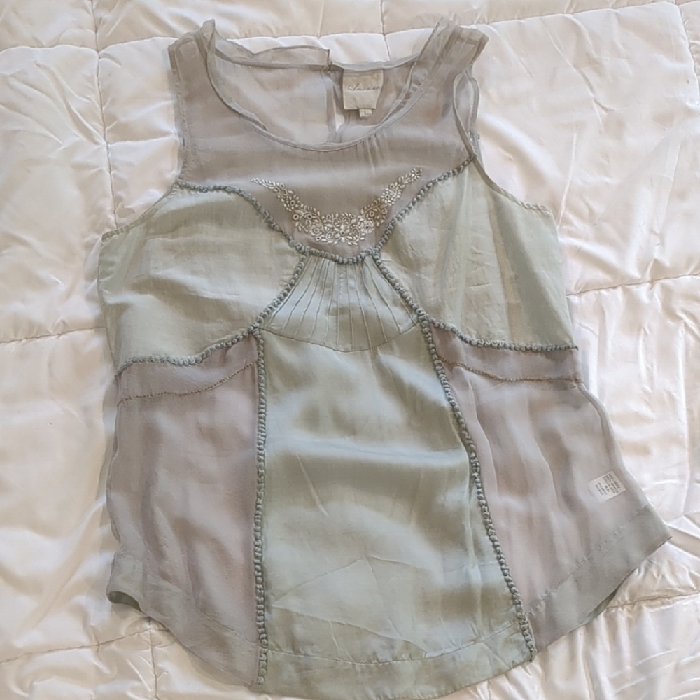 Elegant Sheer Gray Top